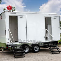 Cabine de toilette mobile de luxe, mini-camping-car, toilettes portables, cabine de toilette mobile, remorque de toilette portable