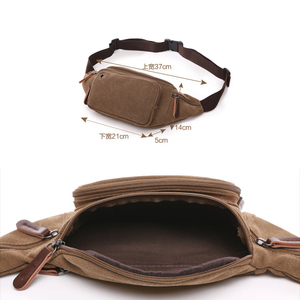 Benutzerdefiniertes Logo Mehrfarbige 16oz Waschbare <span class=keywords><strong>Canvas</strong></span>- und Mikrofaser-Leder-Gürteltaschen Umhängetaschen Hüfttaschen - Product Image 5