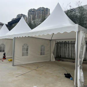 Carpa de Tela para Fiestas al Aire Libre de <span class=keywords><strong>3x3</strong></span> 10x10, Gazebo Permanente con Techo Transparente, Carpa Árabe para Eventos, Uso en Casa y Hoteles - Product Image 4