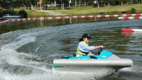 Mini Jet Ski Électrique en Fibre de Verre Haute Qualité 72V 60Ah Batterie Lithium Ternaire 13KW 0-45KM/H Amélioré Personnalisé pour Une Personne