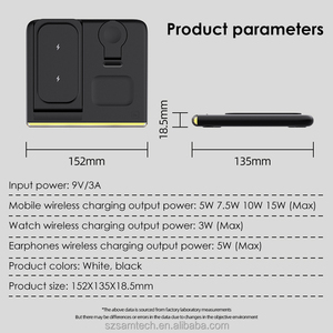 2025 Du Lịch Đối Tác 3 Trong 1 Sạc Không Dây Có Thể Gập Lại Xách Tay 15W Nhanh Chóng Không Dây Sạc Đứng Máy Tính Để Bàn Dock Với Ánh Sáng Ban Đêm - Product Image 5