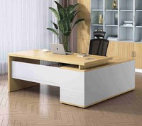 Bureau de direction SimpleModern avec armoire latérale, combinaison bureau et chaise pour manager et superviseur