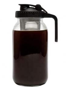 Jarro de vidro resistente Jarro com tampa à prova de vazamento Jarro de água com filtro para alimentos Suco Leite Frio Brew Café Cozinha Uso - Product Image 3