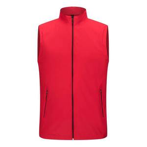 เสื้อกีฬากลางแจ้ง สีแดง โพลีเอสเตอร์ไฟเบอร์ บาง สีพื้น ชุดทำงาน - Product Image 1