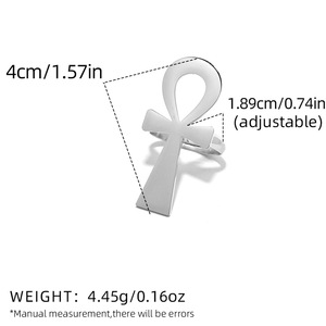 2026 Women's Stainless Steel 18k Gold Plated Life Key <b>Open</b> <b>Ring</b>-simple and Fashionable Daily Gift Jewelry - Product Image 2
