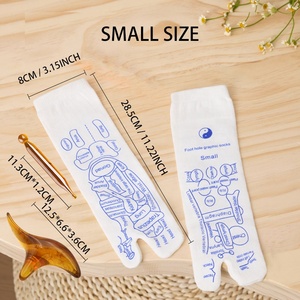 Acupresión Reflexología Masaje de pies Calcetines de algodón Herramientas para mujeres y hombres Cansado Aliviar los pies Calcetines de acupuntura Herramientas de masaje - Product Image 4