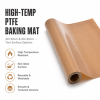 Tapis de cuisson en PTFE, résistant aux hautes températures, antiadhésif, réutilisable, 40x30cm, 60x40cm, surface lisse et texturée