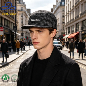 Casquette de camping à visière plate en bouclette, qualité supérieure, tendance 2026, avec logo personnalisable et étiquettes pour promotion de marque privée - Product Image 2