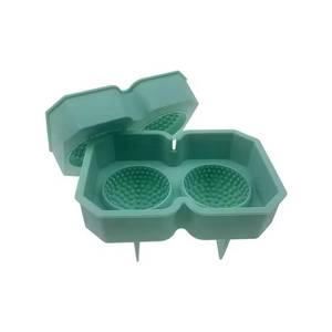 Moule à glace créatif en silicone à 2 cavités en forme de balle de golf, écologique, flexible et durable - Product Image 1