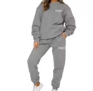 Conjunto Deportivo Personalizado con Logotipo, Sudadera y Pantalones Deportivos de Felpa para Entrenamiento, Fitness, Tallas Grandes, para Mujer - Product Image 5