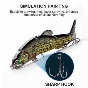 VMJM05-6.5 Top vende attraenti 16.8cm 39g di pittura olografica snodato Baby Bull Shad esche di <span class=keywords><strong>pesce</strong></span> - Product Image 4