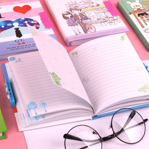 Fournitures de papeterie étudiant coloré Mini dessin animé mignon journal carnet de notes Journal Agenda mot de passe cahier - Product Image 4