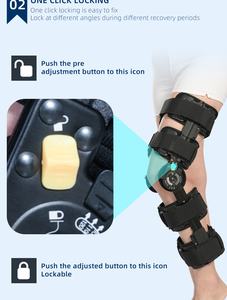 Estabilizador de Rodilla Ortopédico Ajustable con Bisagras para Adultos, Soporte de Pierna Protector de Aluminio, Algodón y Nailon para Baloncesto <span class=keywords><strong>ROM</strong></span> - Product Image 6