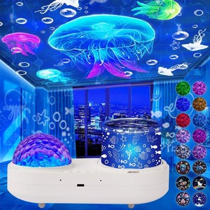 Projecteur de lumière nocturne pour enfants Ocean Wave, projecteur 360 ° Lampe de méduses rotative, chambre d'enfant, <span class=keywords><strong>plafond</strong></span>, cadeau d'anniversaire, cadeau de Noël - Product Image 1