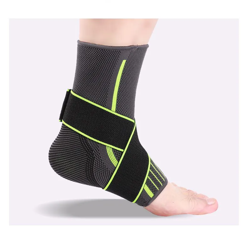 Adjustable Compression Nylon Knitted Gym Bandage Strap Breathable Prevent Sprain Sports Bandage Pressure ankle Support