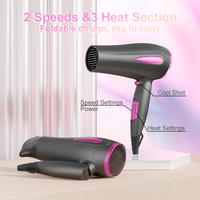 Sèche-cheveux de salon professionnel 1800W Sèche-cheveux à moteur à courant continu électrique à grande vitesse avec diffuseur pour salons hôtels ménage