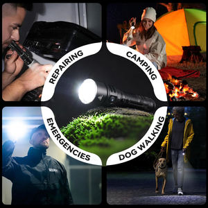 Lampe torche rechargeable USB 60W super lumineuse 5000 lumens avec longue autonomie, étanche IP44, en aluminium – Vente en gros - Product Image 3