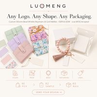 Tas Mini Wanita Motif Bunga Musim Semi Musim Panas Tempat Kartu Berpinggiran Lipat Motif Bunga Gantungan Kunci Wanita Tas Gantungan Kunci Kustom