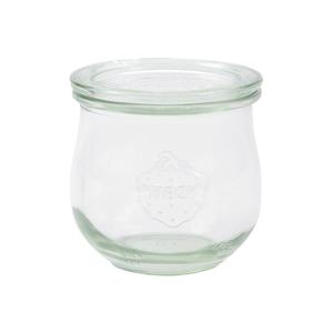 Weck Tulip Jar 0.1 L <b>Glass</b> Air-Tight Storage <b>Container</b> with No Cover Minimalist Design Round Shape for Preserving Food - Product Image 1