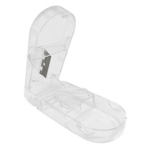 V Shaped Pill Cutter Professional <b>Tablet</b> Splitter Box Stainless Steel Blade Medication Divider Portable Pill Organizer Case - Product Image 1