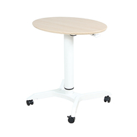 Table d'ordinateur ronde, bureau mobile, à levage, réglable en hauteur, bureau, offre spéciale,