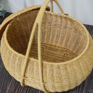 ตะกร้าหวายสานสไตล์<span class=keywords><strong>ญี่ปุ่น</strong></span>สำหรับปิกนิกกลางแจ้งและกระเช้าดอกไม้ผลไม้ที่เก็บชุดน้ำชา - Product Image 3