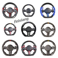 Volant sport en cuir et fibre de carbone pour BMW F10 F30 E46 E60 F15 F90 F80 G20 G30 M3 M4 M5, avec poignée en cuir