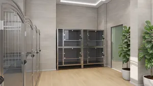 AEOLUS Profissional canil fabricante inteligente canil edifício cão correr comercial multifuncional cão embarque canil
