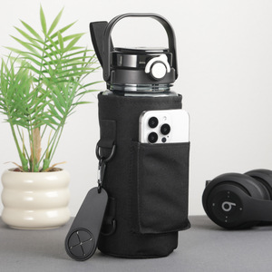 Bolsa Magnética para Botella de Agua Py-Fitness con Bolsillo para Teléfono, Bolsa Deportiva Cruzada para Exteriores, Unisex, Color Sólido, Primavera 2025 - Product Image 1