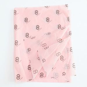 Papier d'emballage cadeau en tissu métallisé recyclé de haute qualité, rose, 50 x 70 cm, imprimé argent/or/rose/orange - Product Image 2