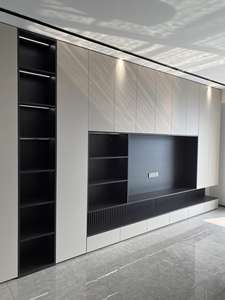 Meubles TV muraux, design intégré, montage mural complet, meuble TV, armoire, salon, armoire murale complète - Product Image 2