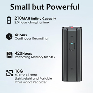 Xách Tay 64GB Mini Dictaphone WAV Opus ghi âm kỹ thuật số với ứng dụng điều khiển từ xa - Product Image 4