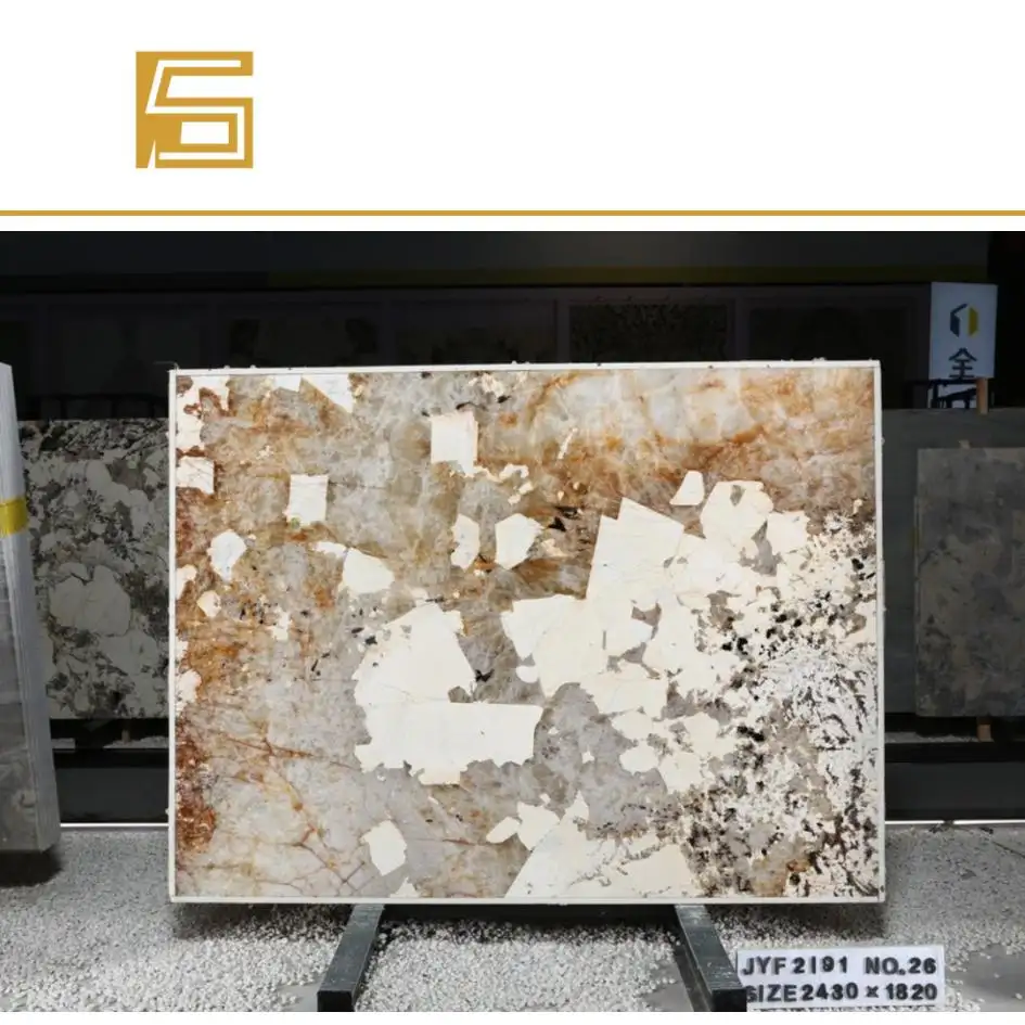 luxury style high quality marble tiles big slab granite wall stone design