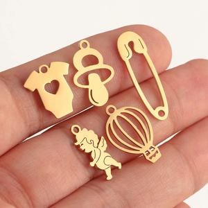 Оптовая продажа, из нержавеющей стали, Полированные Подвески, Любовный дом, соски, ангел, детская коляска, Подвески для изготовления ювелирных изделий, серьги, ожерелье, ремесла - Product Image 5