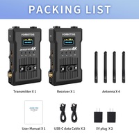 Transmisor y Receptor de Video Inalámbrico de Largo Alcance de 985 Pies con Accesorios para Cámara y Transmisión SDI HD 4K