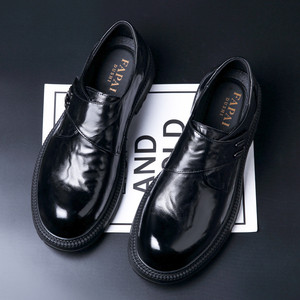 Mocassins en cuir véritable pour hommes, à bout rond, perforés, chaussures de ville formelles, à enfiler, pour le travail, les trajets quotidiens et la conduite - Product Image 4