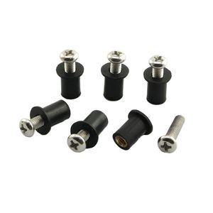Kit d'inserts filetés zingués, assortiment de 11 tailles métriques M4 M5 M6 M8 M10, vis à emboîtement hexagonal pour meubles en bois - Product Image 1