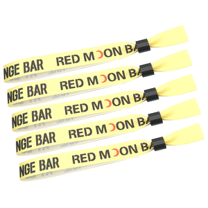 Custom Satin Wristbands for Concert Events Party Barrel Lock Entrance Ticket Plain Fabric Promotional Wristbands for Festivals