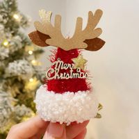 Accessoire de cheveux pour fête de Noël pour enfants, mini chapeau, pince à cheveux, style flocon de neige scintillant, épingle décorative pour photos de vacances, cadeau