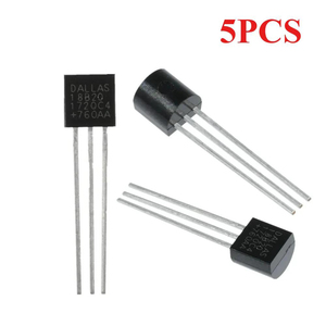 5 uds DS18B20 termómetro <span class=keywords><strong>Sensor</strong></span> de temperatura 18B20 TO-92 IC Chips para - Product Image 1