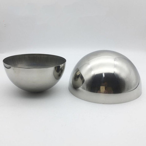 Demi-boule creuse en acier inoxydable, grande hémisphère creuse en acier inoxydable, demi-sphère en acier inoxydable - Product Image 3