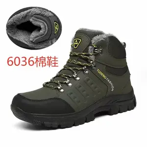 Size 40-48 High Quality Winter Men's Rubber Snow Boots Warm Working Lace Up Boot Shoes For Men Snowfield Adult Snow Boots