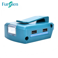 Lampe de travail LED professionnelle pour batterie lithium 14,4V-18V avec double sortie USB, matériau ABS, lampe de travail LED portable