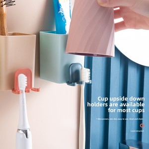 Home <b>Toothbrush</b> <b>Holder</b> with Powerful <b>Suction</b> Cup Metal Set Device Rack - Product Image 2