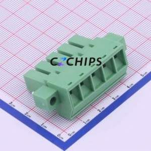 KF2EDGSKM-7.62-5P Plug-in Terminal Block P=7.62mm Connector Plug Screw Fixing 1x5P 7.62mm - Product Image 2
