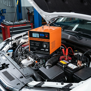 Caricabatterie Automatico per <span class=keywords><strong>Auto</strong></span> 12V 24V, Alta Conduttività Magnetica, Arresto Automatico, Protezione <span class=keywords><strong>da</strong></span> Polarità Inversa e Surriscaldamento - Product Image 1