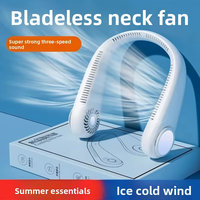 Ventilateur de Cou Portable 2026 – Mini Ventilateur Rafraîchissant USB Rechargeable à 5 Vitesses, Sans Pales, Idéal pour Voiture, Voyage, Sport et Hôtel