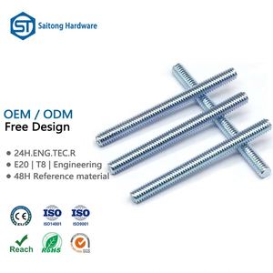 Vis sans tête en acier au carbone haute résistance Saitong M4 à M24, plaqué zinc bleu, service OEM - Product Image 1