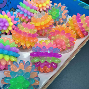 HAPU Factory No <b>Lights</b> 5cm TPR Boom <b>Rainbow</b> Ball Bounce Ball Flicker Air Children's Toy Gift Elastic Cat Dog Toy - Product Image 2