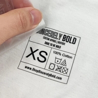 Étiquette en silicone autocollant de transfert de chaleur DTF sérigraphie mate mince étiquettes de lavage personnalisées pour maillots de bain étiquettes de soin par transfert de chaleur